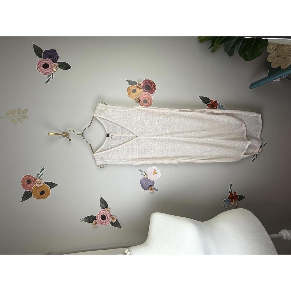 We The Free Sheer Ivory Cream Sleeveless Slip Cover-up Midi Dress - Size - XS